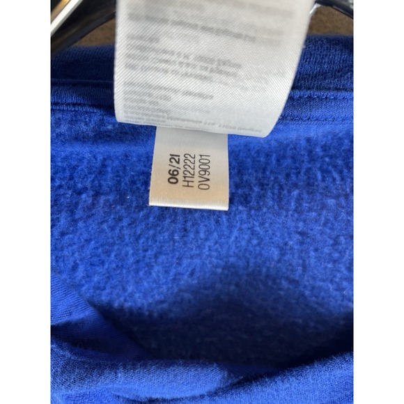 Adidas Hoodie Pullover Unisex Blue Large - Picture 6 of 11